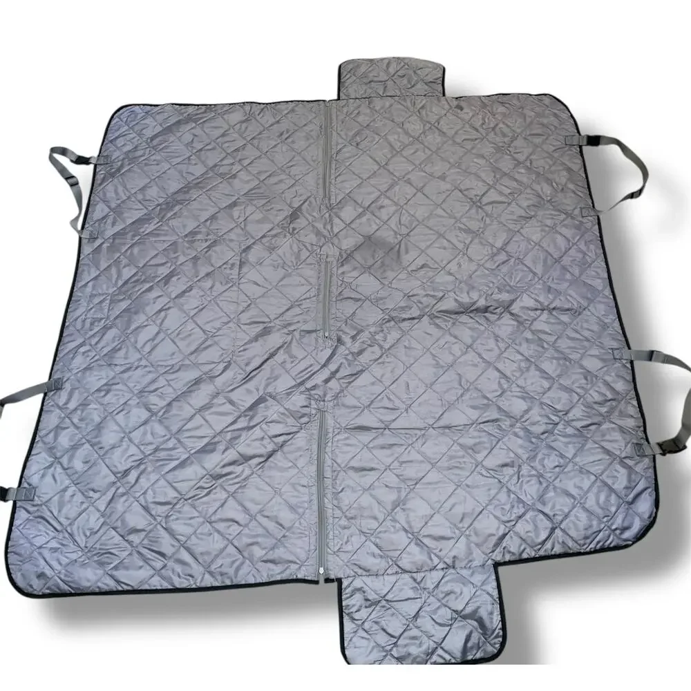 Top Paw Hammock Car Seat Cover Gray Quilted Pet Dog Travel Protector Bench Rear